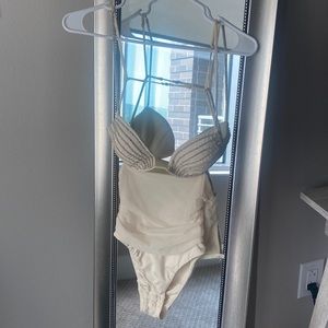 Jeweled corset top bodysuit. Worn once